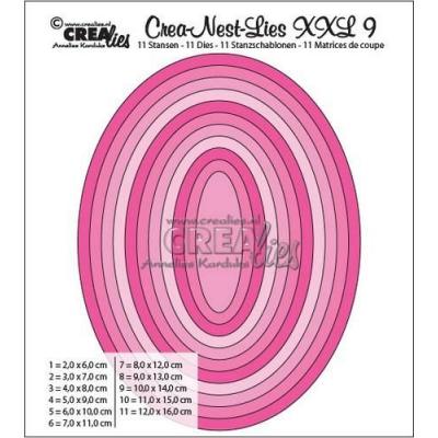 Crealies Crea-nest-dies XXL no. 9 Stanz Oval basis